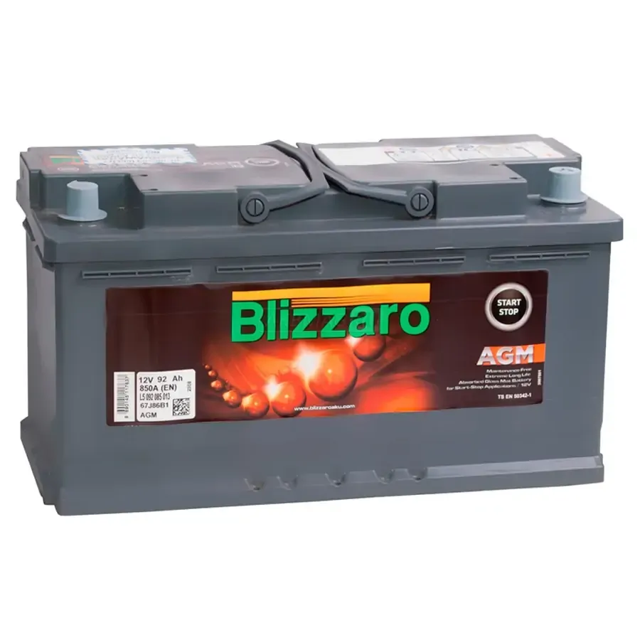 Аккумулятор 12V Blizzaro 6CT-92.0 Start-Stop AGM - 2