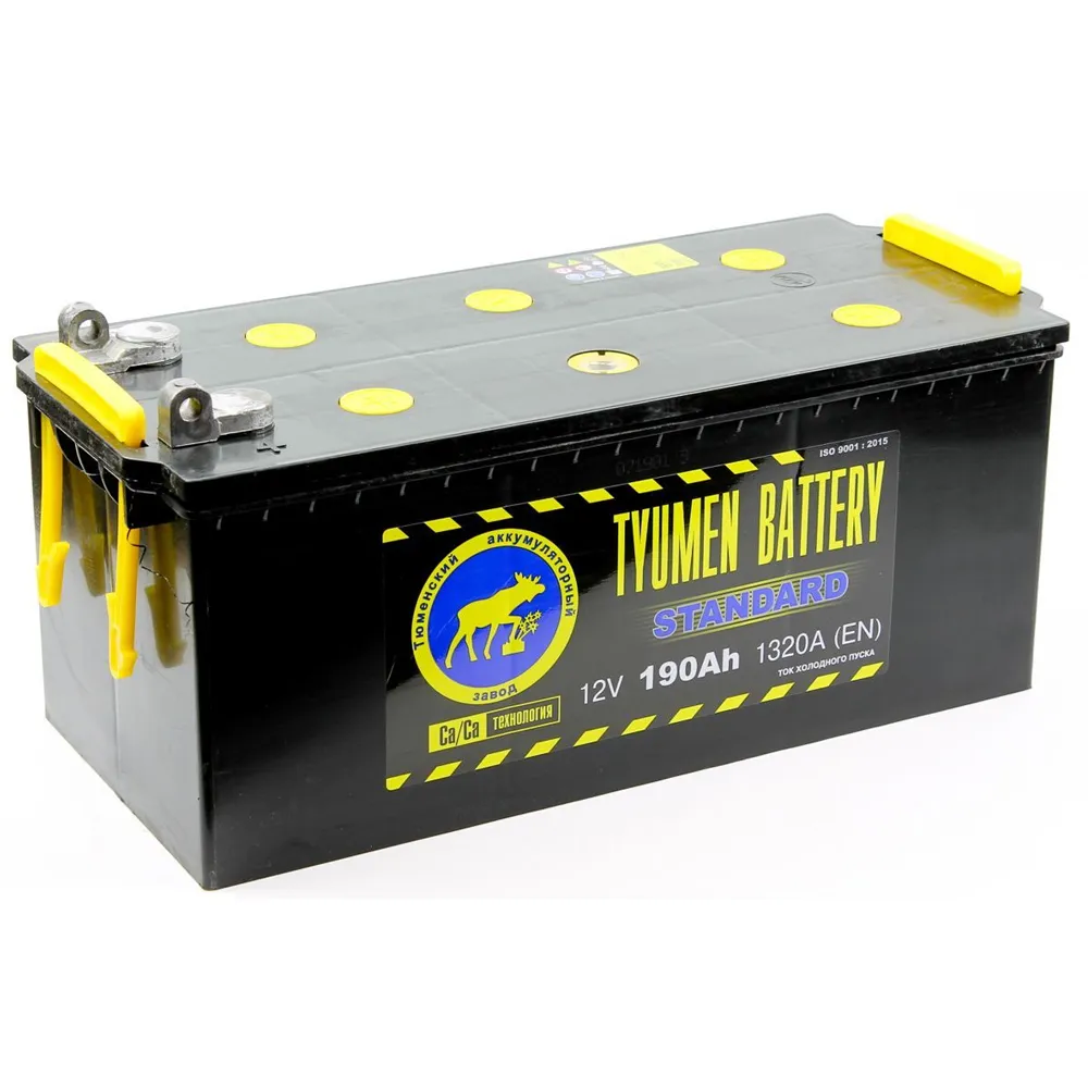 Аккумулятор 12V Tyumen Battery 6СТ-190.4L STANDARD Ca/Ca (болт) - 2