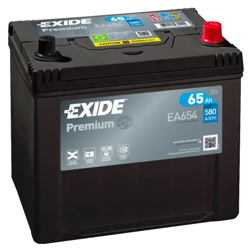 Аккумулятор 12V EXIDE 6CT-65.0 Asia Premium EA654