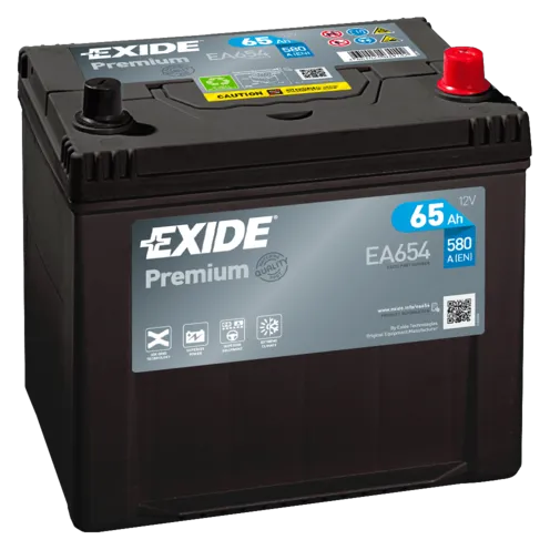 Аккумулятор 12V EXIDE 6CT-65.0 Asia Premium EA654 - 2