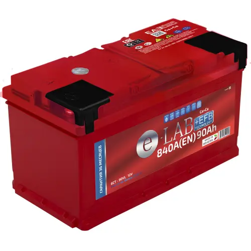 Аккумулятор 12V E-LAB 6СТ-90.1 EFB Ca/Ca