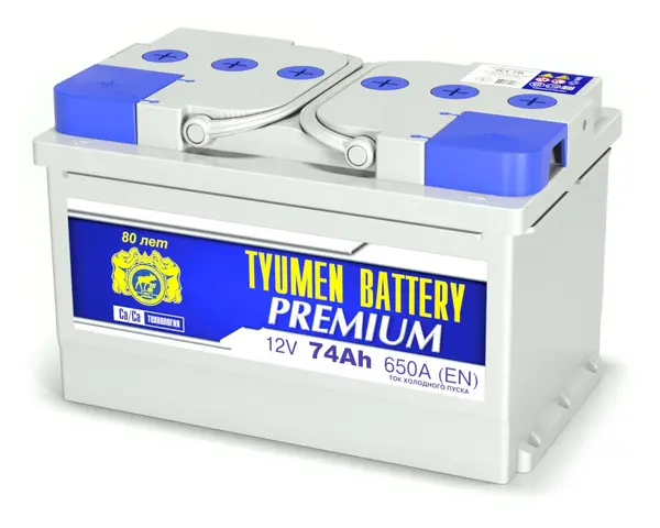Аккумулятор 12V Tyumen Battery 6СТ-74.1L PREMIUM Ca/Ca (низкий) 2023