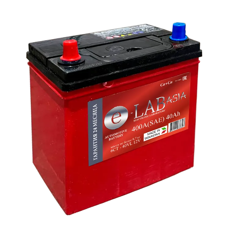 Аккумулятор 12V E-LAB 6СТ-40.1 Asia Ca/Ca - 2