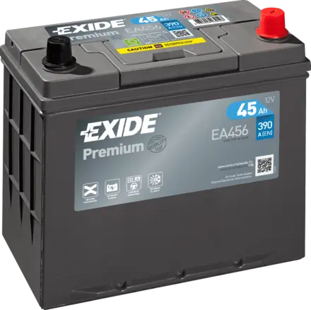 Аккумулятор 12V EXIDE 6CT-45.0 Asia Premium EA456