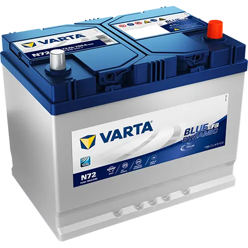 Аккумулятор 12V VARTA 6CT-72.0 Asia Blue Dynamic EFB