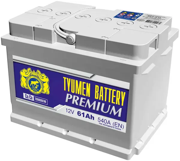 Аккумулятор 12V Tyumen Battery 6СТ-61.0LA PREMIUM Ca/Ca (низкий)