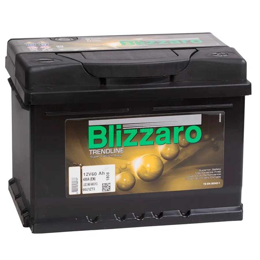 Аккумулятор 12V Blizzaro 6CT-60.0RS Trendline низкий - 2