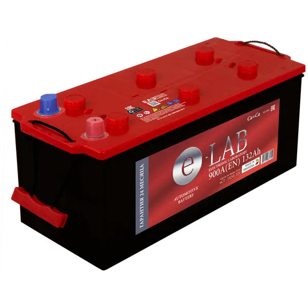 Аккумулятор 12V E-LAB 6СТ-132.4 Ca/Ca