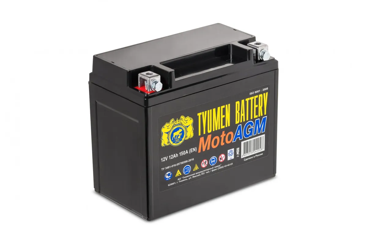 Аккумулятор 12V Tyumen Battery 6MTC-12AGM MotoAGM - 2