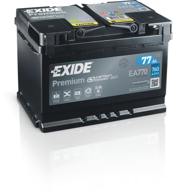 Аккумулятор 12V EXIDE 6CT-77.0 Premium EA770