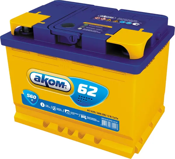 Аккумулятор 12V АКОМ 6СТ-62.0 Са\Са