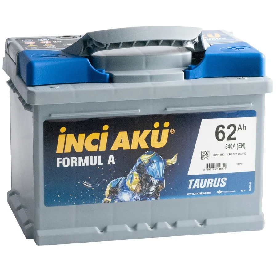Аккумулятор 12V Inci Aku 6CT-62.0RS Formul A низкий - 2