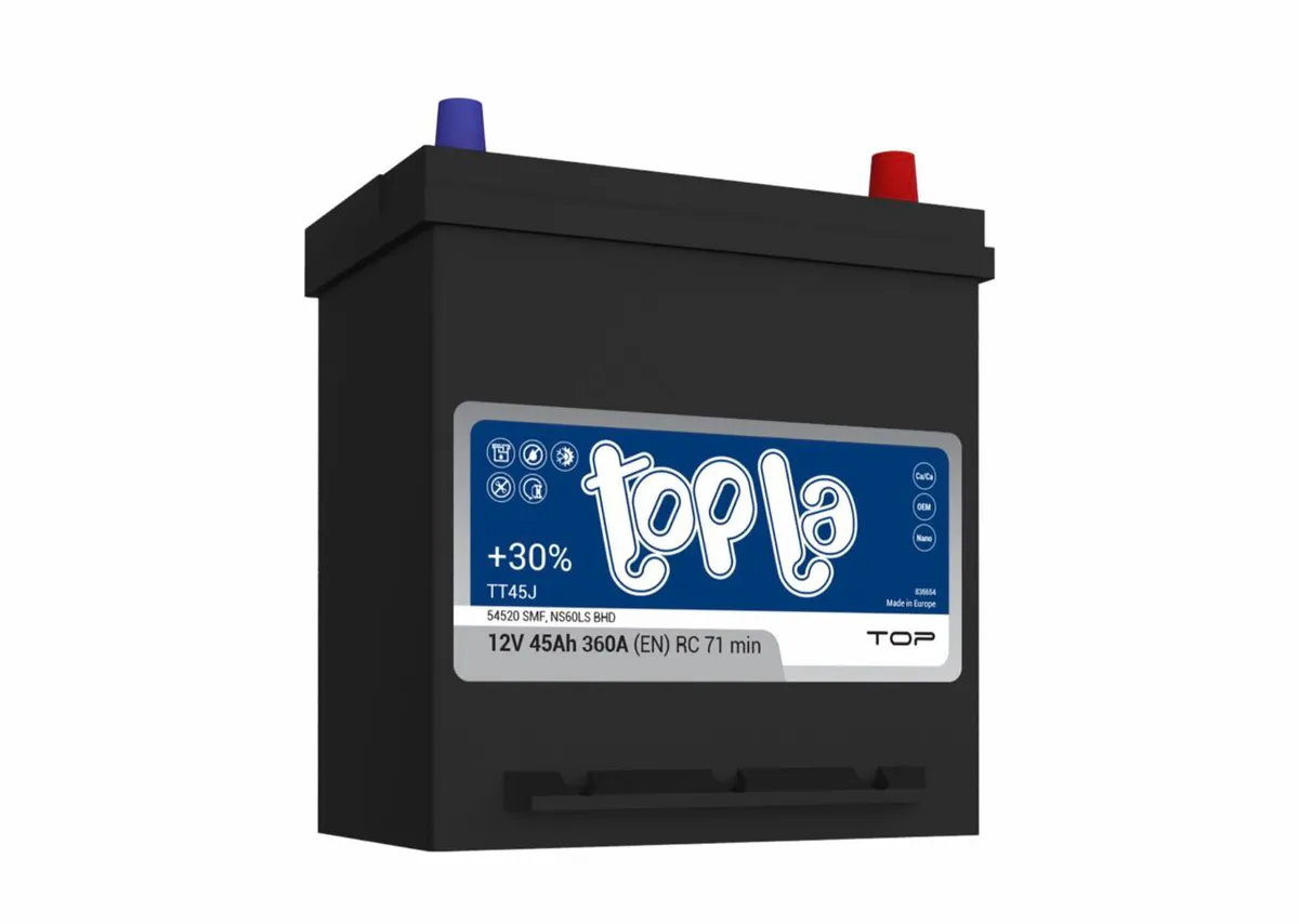 Аккумулятор 12V Topla 6CT-45.0 TOP JIS 54520 SMF TT45J - 2