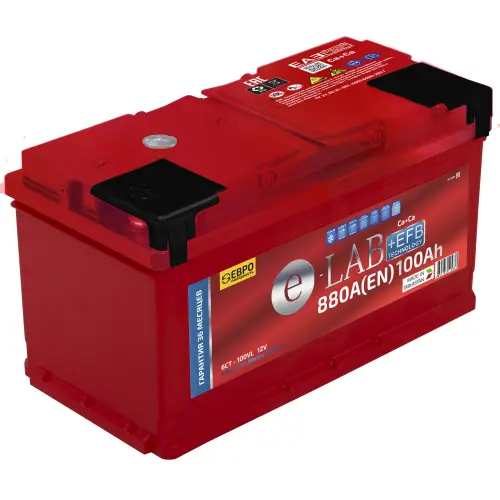 Аккумулятор 12V E-LAB 6СТ-100.0 EFB Ca/Ca