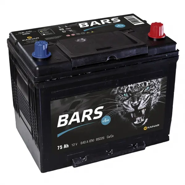 Аккумулятор 12V Bars 6СТ-75.0 Asia 85D26L Ca/Ca
