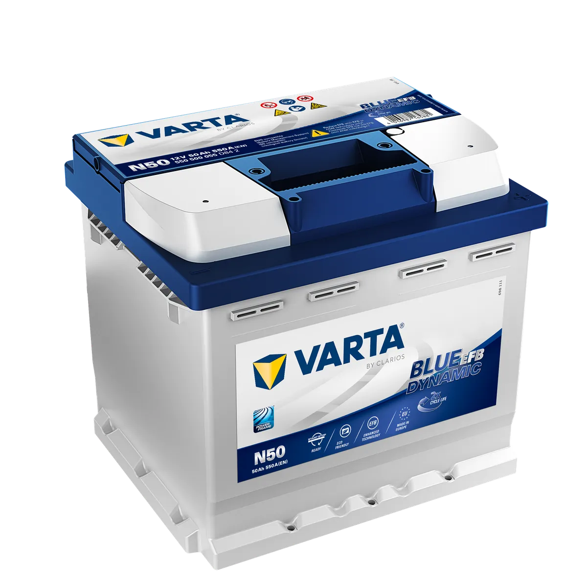 Аккумулятор 12V VARTA 6CT-50.0 Blue Dynamic EFB - 2