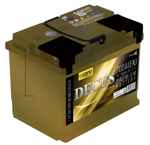 Аккумулятор 12V Decus 6СТ-66.0 Gold Ca/Ca