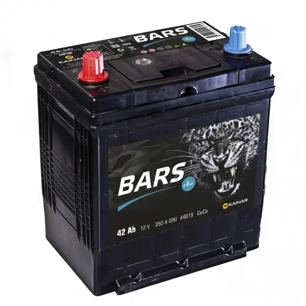 Аккумулятор 12V Bars 6СТ-42.1 Asia 44B19R Ca/Ca