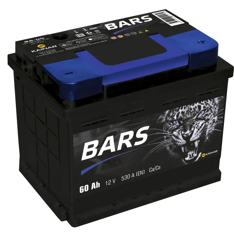 Аккумулятор 12V Bars 6СТ-60.0L Ca/Ca - 2