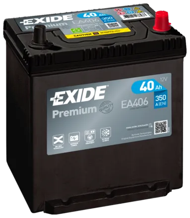 Аккумулятор 12V EXIDE 6CT-40.0 Asia Premium EA406 - 2